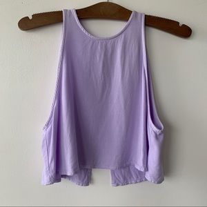 Crop top with open back